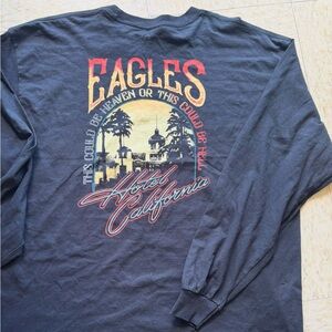Hotel California Eagles Gildan Dark Gray Long Sleeve Tee